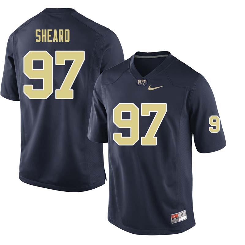 Men #97 Jabaal Sheard Pittsburgh Panthers College Football Jerseys Sale-Navy